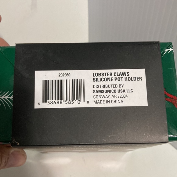 GIFT SET Silicone Pot Holders Lobster Claws with Crab Mallet in Gift Wrapped Box - Picture 10 of 13